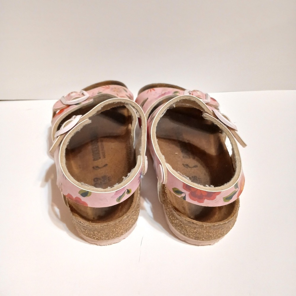 Birkenstock Girls Rio Birko-Flor Pink Floral Sandals Size 11.5 EU 29 - Picture 4 of 6